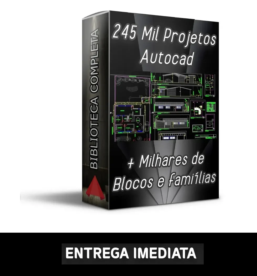 Biblioteca 245.000 Blocos + 100.000 Projetos Autocad
