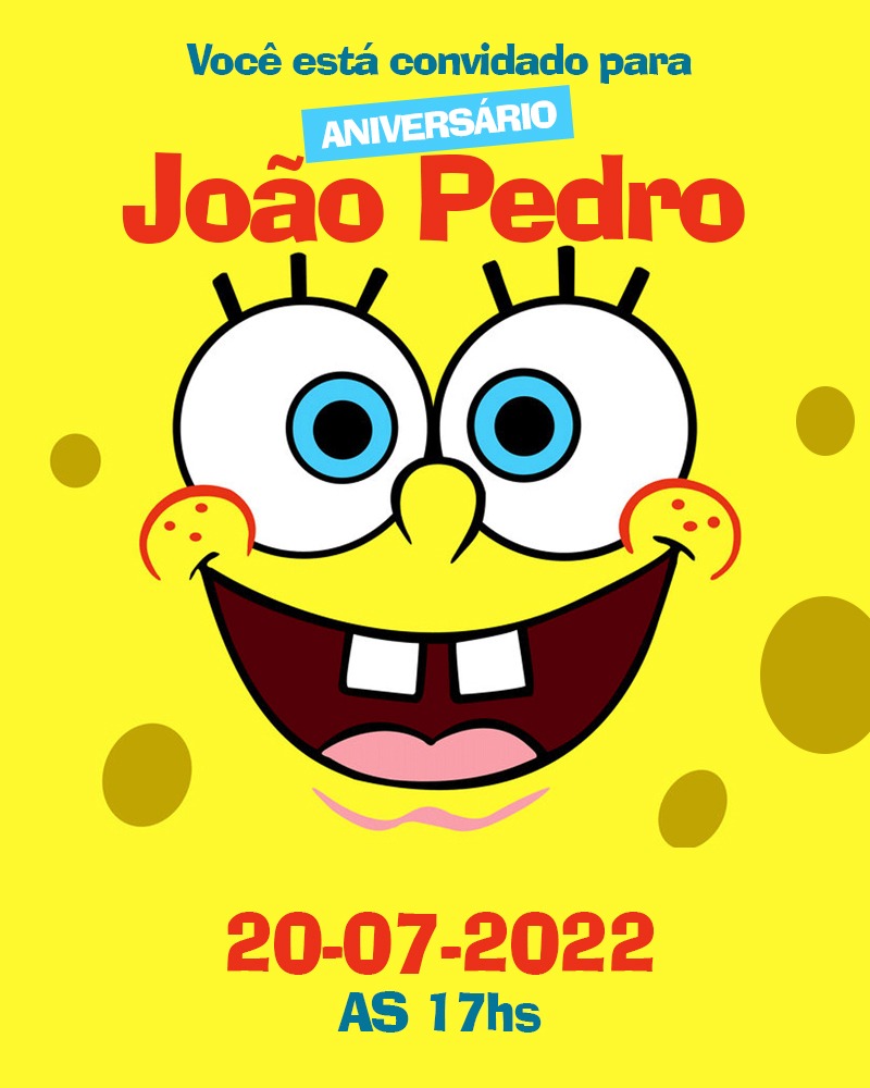 Convite Bob Esponja