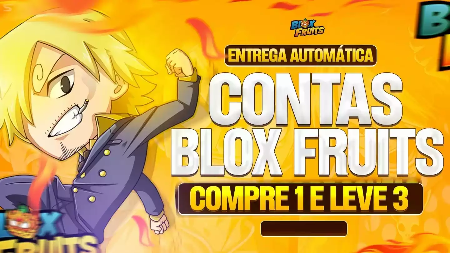Pague 1 e leve 3 as melhores contas de blox fruits baratas (roblox)