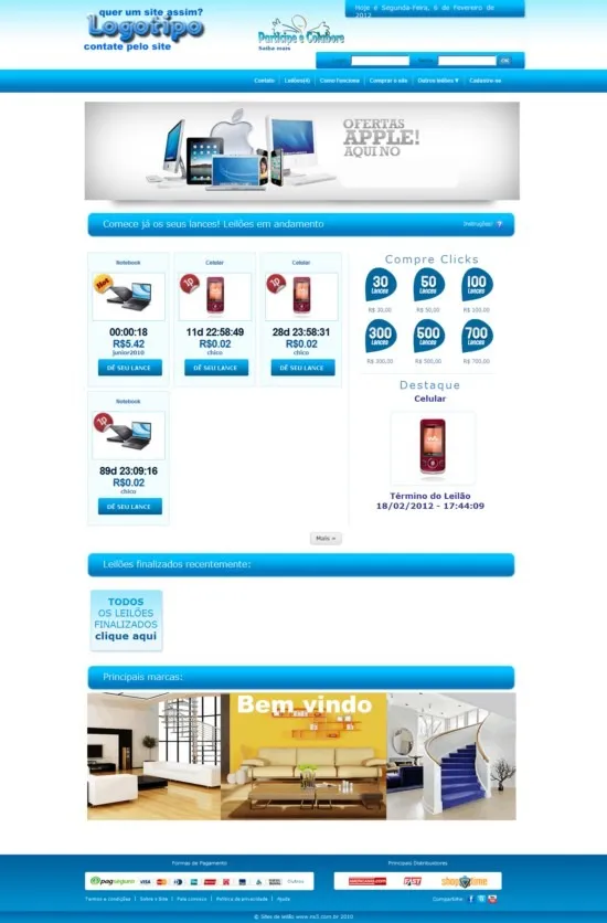 Script Site Leilão Bonito, Com Venda De Lances