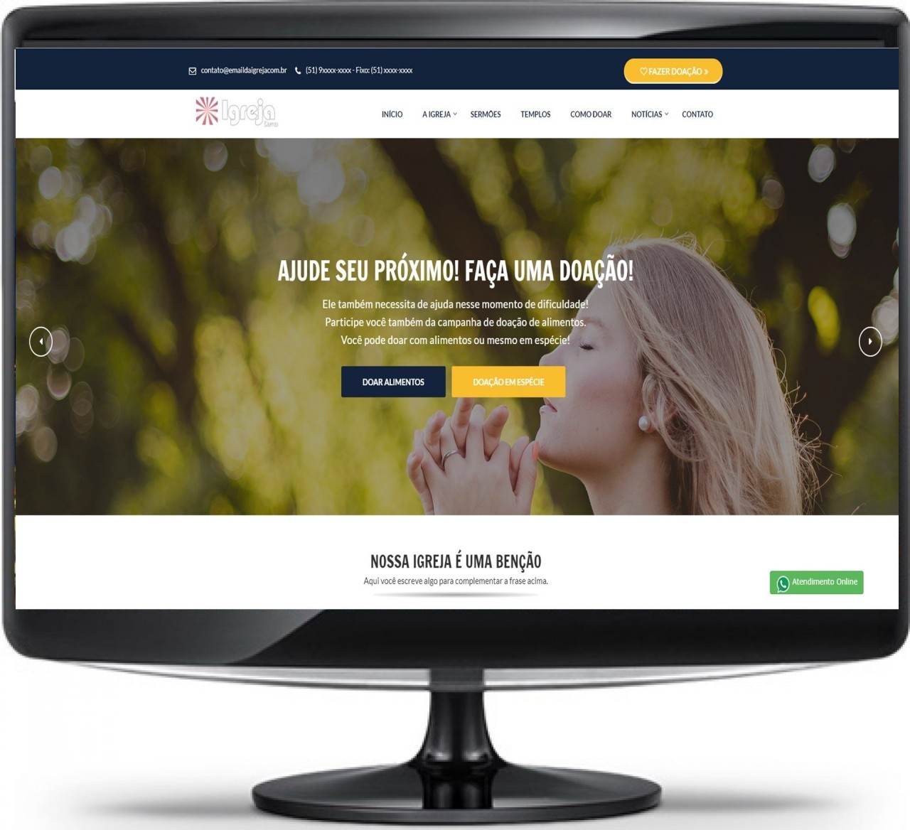 Script Site para Igreja Administrável - Código Fonte