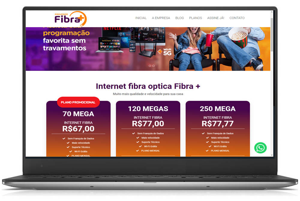 Site para Provedores de Internet 100% responsivo em PHP MySQL