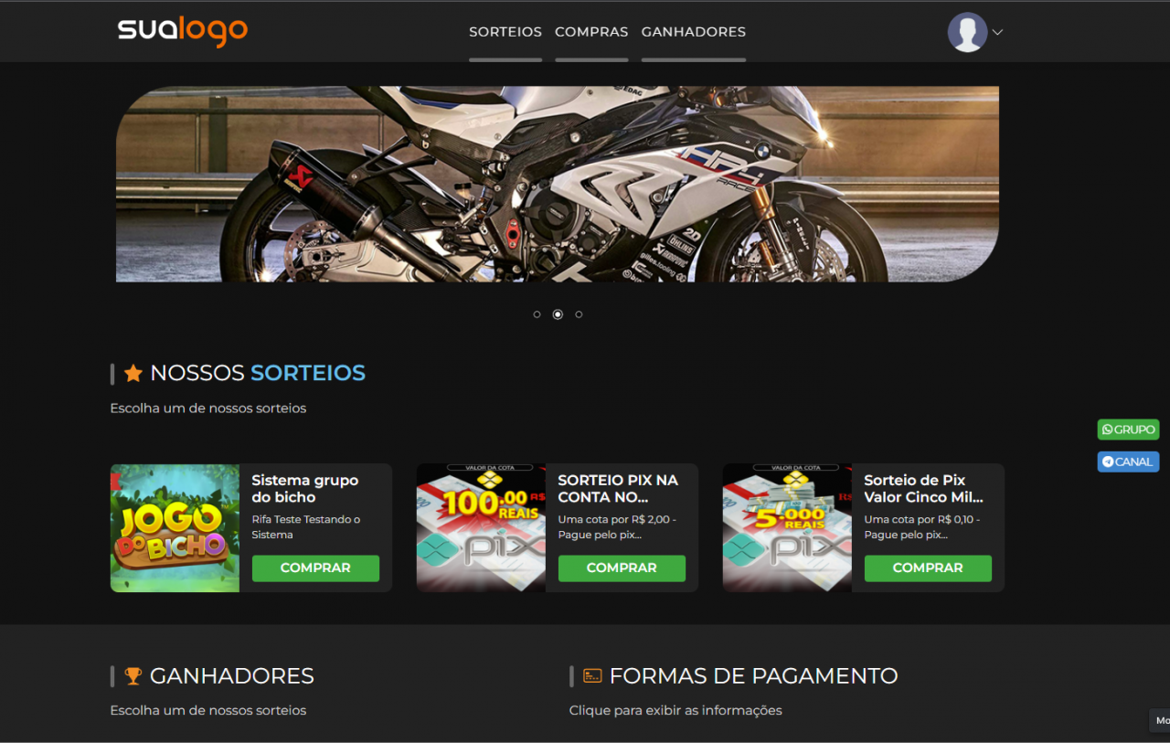 Script de Rifas com Fazendinha Pix dinâmico QR Code e Baixa Automática